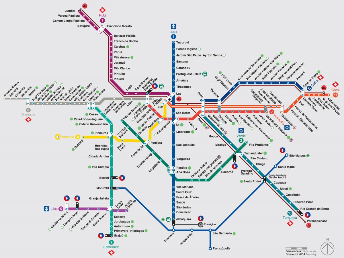 圣保罗地铁站地图